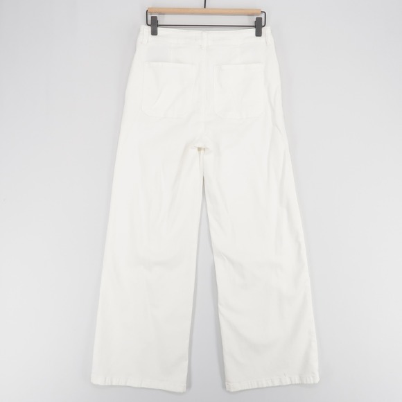 Kut From The Kloth Meg Pants Womens 2 White Wide Leg High Rise Stretch Twill - Picture 2 of 11